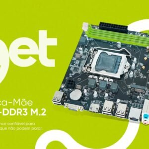 Placa-Mãe Get H61 DDR3 M2 LGA 1155, Suporte Intel 2°/3° Geração, SATA M.2 HDMI VGA USB 3.0 Micro ATX